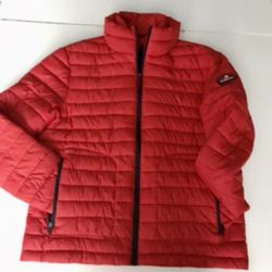SUPERDRY; RED PUFFER JACJET SIZE XL
