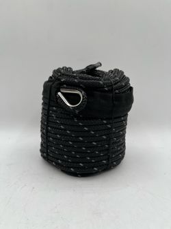 1/4" x 100' Double Braid Nylon Anchor Line with Stainless Steel Thimble, Black/white