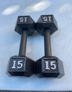 CAP Barbell 15lb Cast Iron Hex Dumbbell, Single
