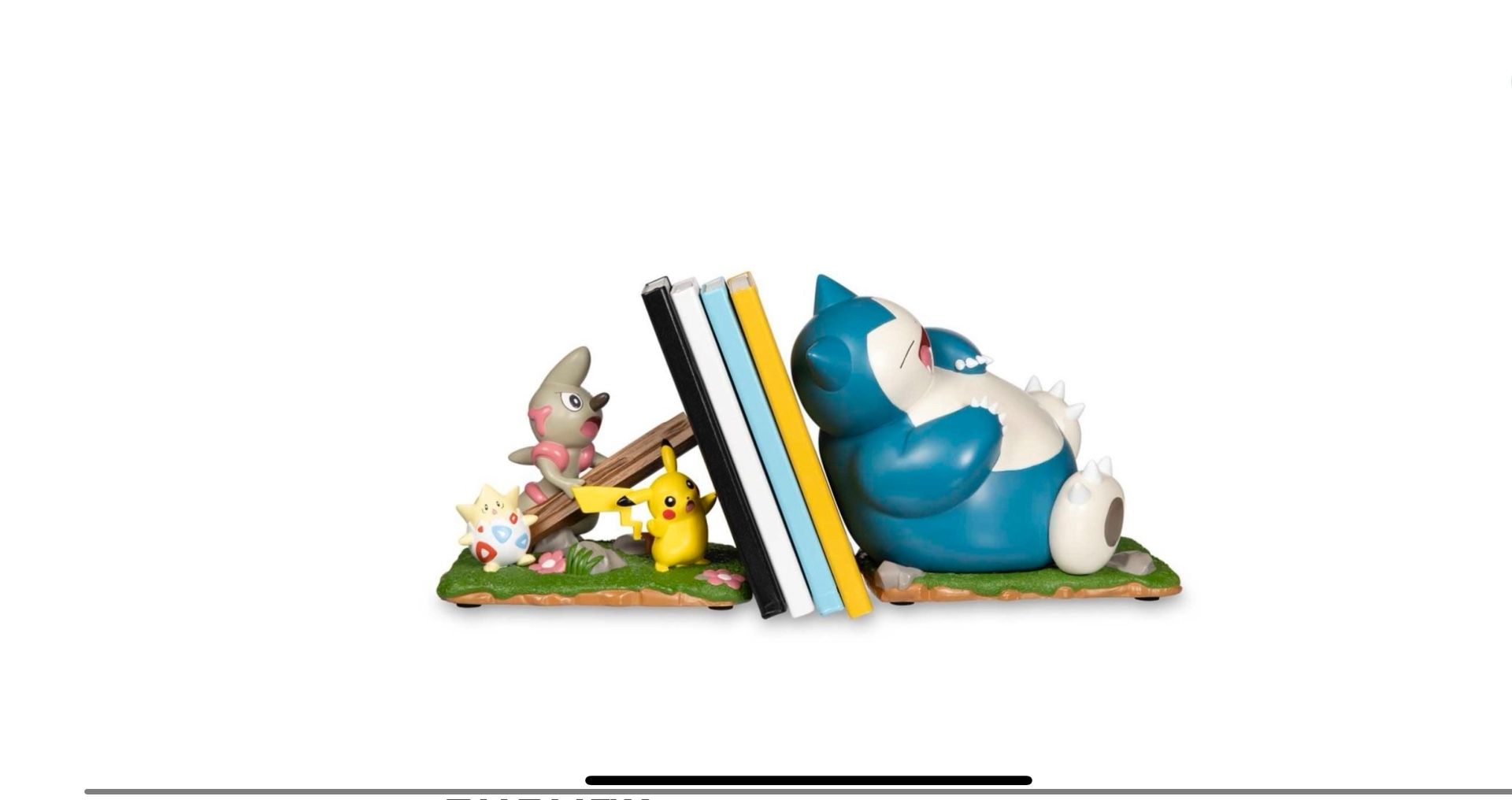 Pokemon Center Exclusive Slumbering Snorlax Bookends Brand New Sealed