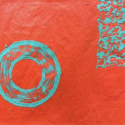 Mid Century Modern Brutalist Inspired Abstract Painting