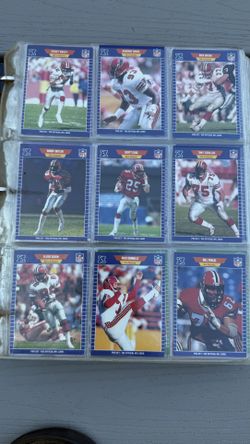 NFL Football Trading Cards – Pro Set 1989–1990 Collection  Selling a binder with a large collection of original NFL trading cards from the late 80s an