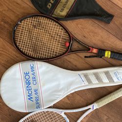 Vintage Tennis Racquets Dunlop McEnroe 