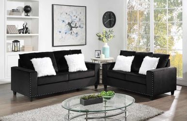 Cinderella Black Sofa and love seat