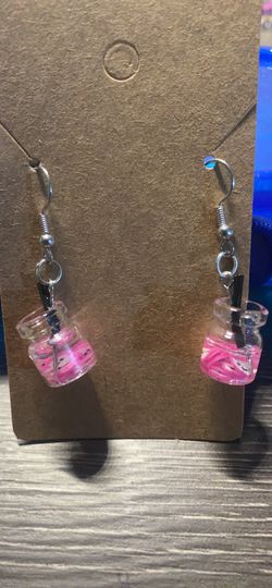 Resin Imitation Fruit Tea Charm Dangle Earrings 