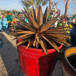 🌺Desert Style Made Easy🌵No Water Required💦Metal Art + POTTERY 🪴