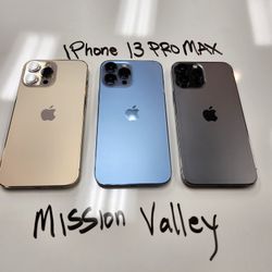 iPhone 13 PRO Max 128GB Unlocked | Mission Valley Store | w/ Warranty 