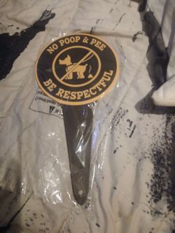 $10Metal No poop or pee dog signs set of 3