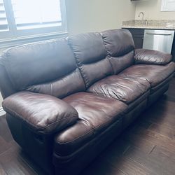 Leather Sofa & Chair