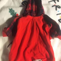 Dog Red Hoodie Size Medium Pick Up Only 