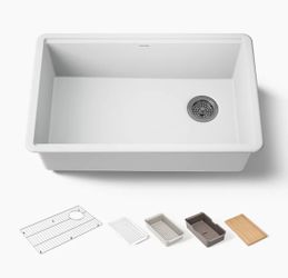 Kohler 29-1/2" undermount single-bowl workstation kitchen sink