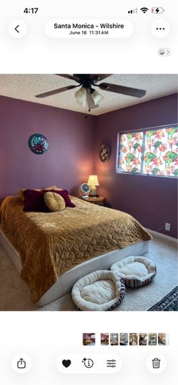 Free queen mattress, frame, & topper