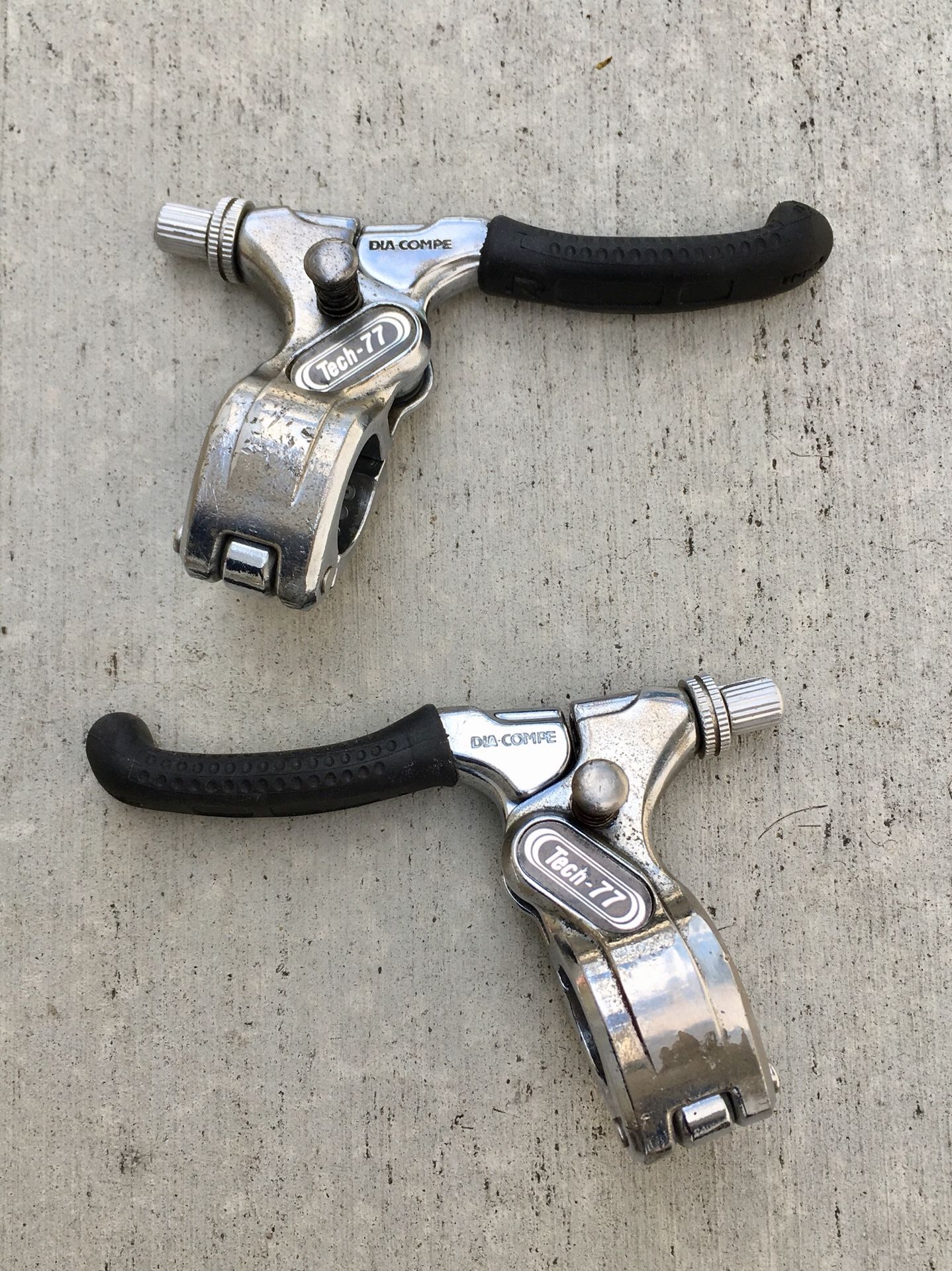 OG DIA COMPE TECH 77 SILVER LOCKING BMX FREESTYLE BRAKE LEVERS 750 880
