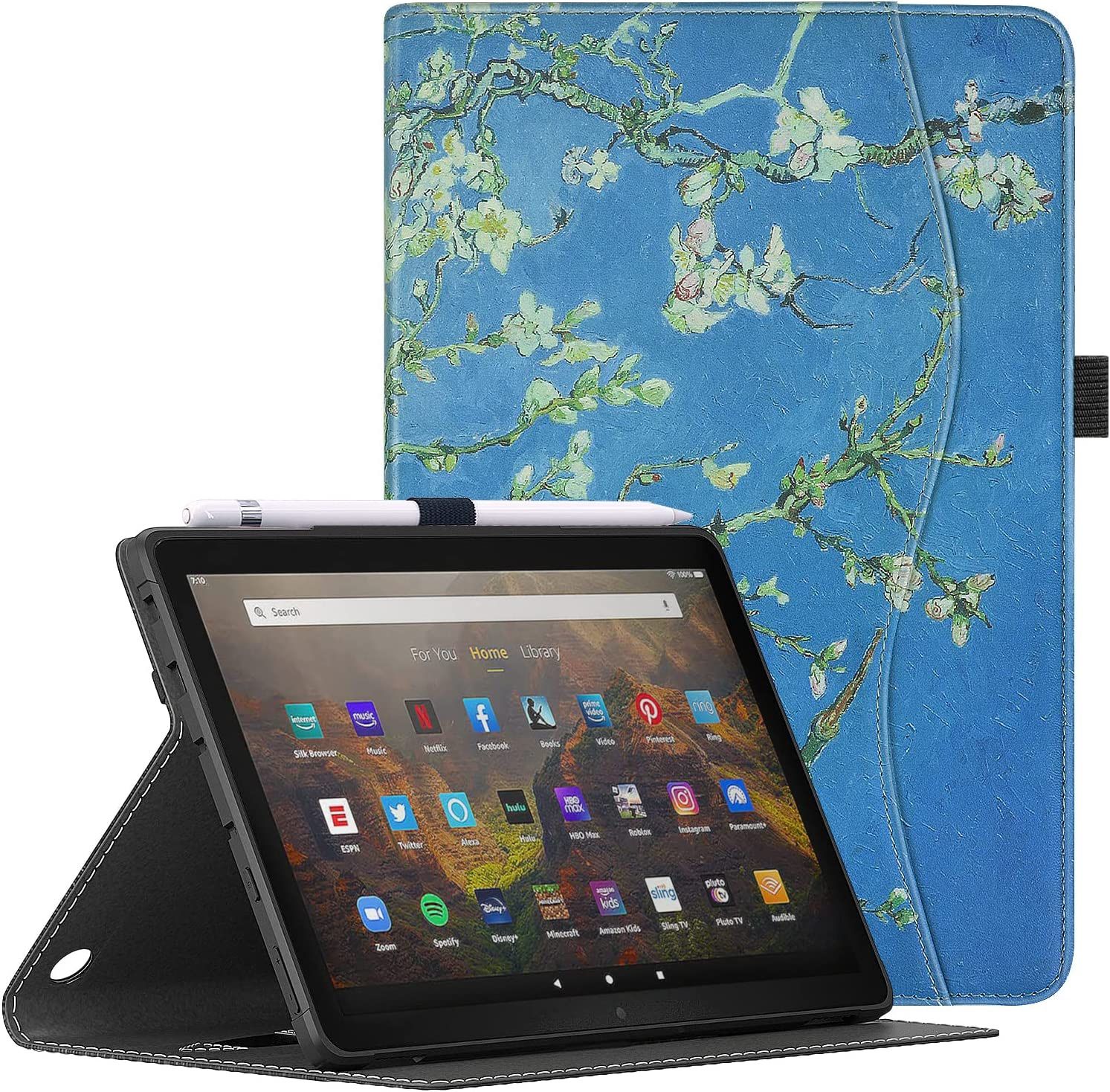 Case for All-New Amazon Fire HD 10 & 10 Plus Tablet (11th Generation 2021 Release) Soft TPU Protective Smart Folding Stand Cover with Auto Wake/Sleep