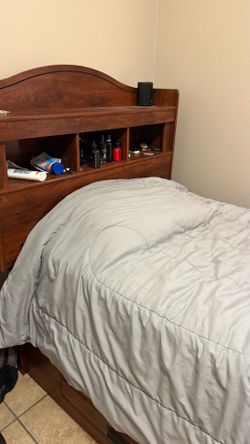 TWIN SIZE BED FRAME WITH BOX SPRING