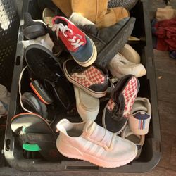 Box Of Shoes All Different Sizes
