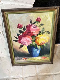 Vintage Oil Painting Signed Franks 14”Lx18”H
