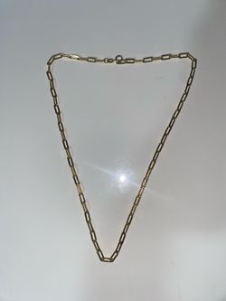 Ralph Lauren Gold Over Sterling Silver 925 Paperclip Chain Signed RL “18”