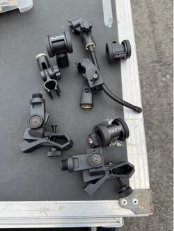 🥁 Audix Drum Microphone Clips and Rim Mounts Hardware Accessories Lot 🎙️ on