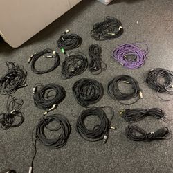 16 Used Microphone Cables - Various Lengths - All Tested And Working - Fundraiser Going Towards A Teen Outreach Ministry 