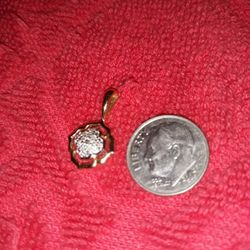 Women's Vermeil Gold Real Diamonds Pendant