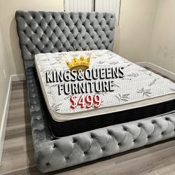 New Queen Bed Frame  With Mattress