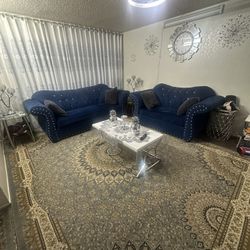 Two Couches  With Two Carpet 