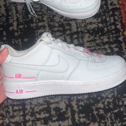 Air Force 1, Hot Pink, And Light Gray