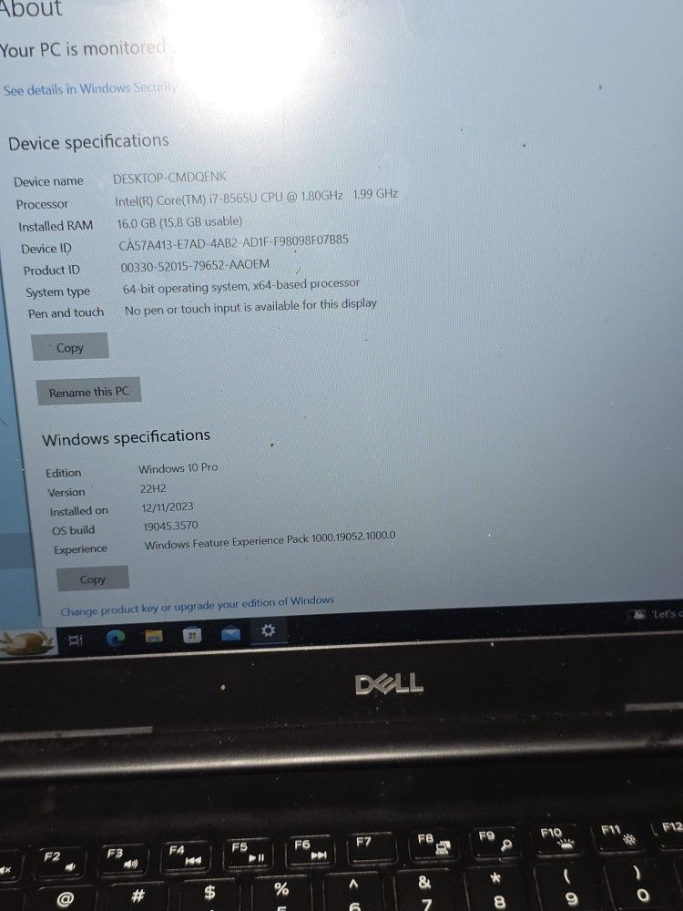 Dell Vostro 5581 Laptop 15.6″ i5-8265U 1.60GHz 8GB RAMUp for sale is Dell Vostro 5581 laptop equipped with an Intel Core i5-8265U 1.60GHz, 8GB RAM 