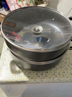 ACE COOK Large Nonstick Deep Cooking Pan/Wok with Glass Lid – 2 Available