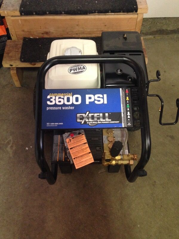 Excell Commercial 3600 PSI Pressure Washer Honda 13HP Engine 4 Gals Minute