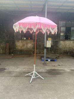5 feet wide (6 feet height) heavy duty beach table umbrella on sale