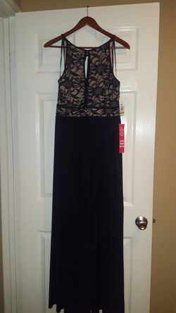 NEW Lace Keyhole Halter Dress with Jersey Skirt