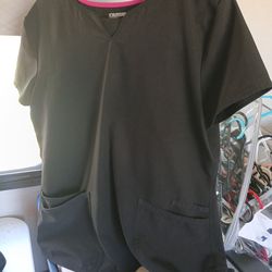 Black two-piece scrub medium