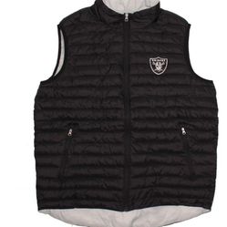 RAIDERS Football Puffer Vest Mens  Xxl