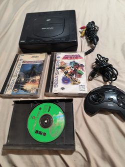 Sega Saturn System with 3 games