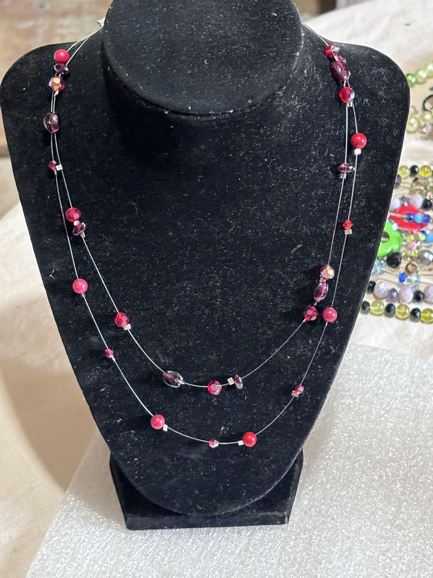 Multistrand Floating Necklace Made By TKays 