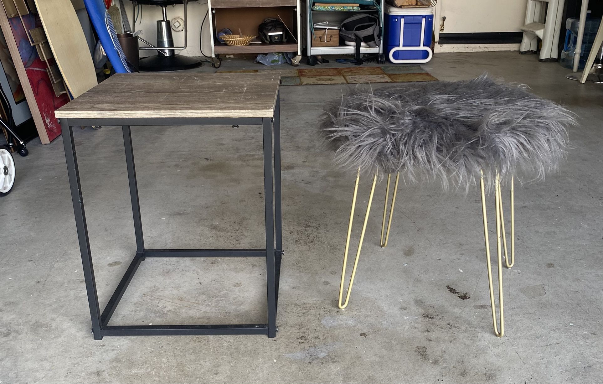 Side End Table & Modern Style Stool Chair Home Furniture