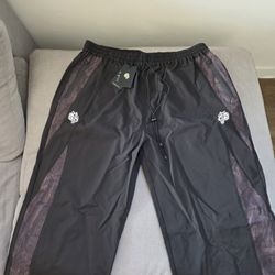 New Darc Sport Wolves Nylon Jogger Track Pants Size XXL 