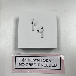 Apple Airpods 3 Headphones -PAYMENTS AVAILABLE-$1 Down Today 