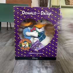 Vintage Disney's Donald and Daisy Duck Commemorative Plush Doll
