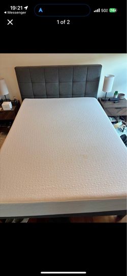 queen bed frame and mattress set
