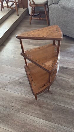 Antique 3 tier wood Knick knack table