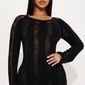 Distressed Black Mini Dress - NEW