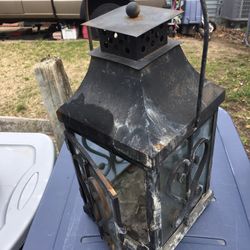 Nice Metal And Glass Large Vintage Lantern Only $15