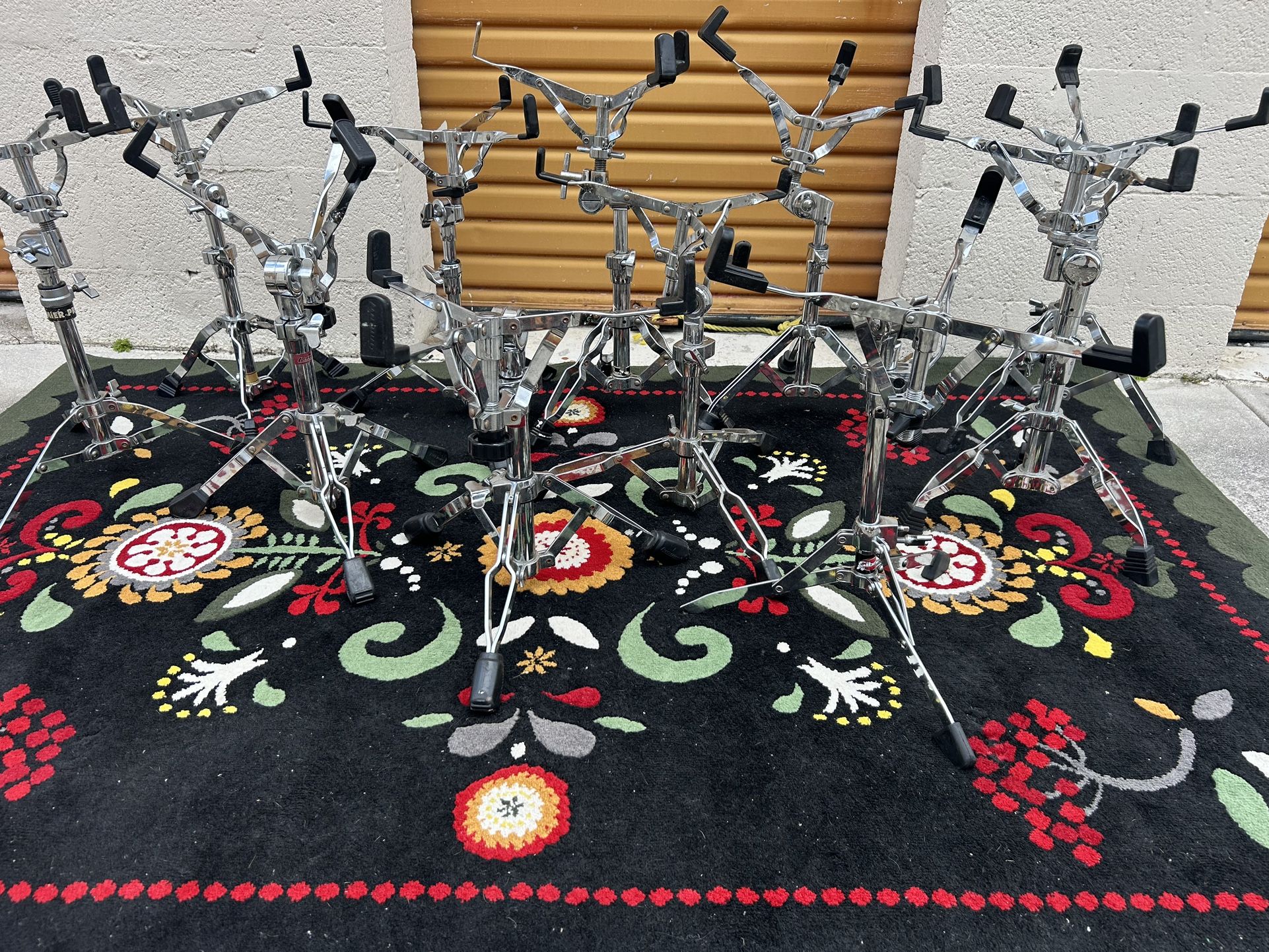 Drums- cymbals stand and snare drum Stand from $25 and $30