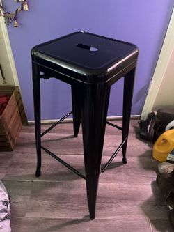 Metal Bar Stool Black