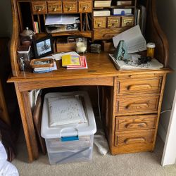 Vintage Wood Desk 