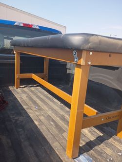 Oakworks massage table. Trainers table
