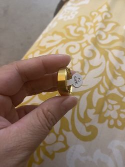 Men’s Fashion Stainless Steel Wedding Band Size 10